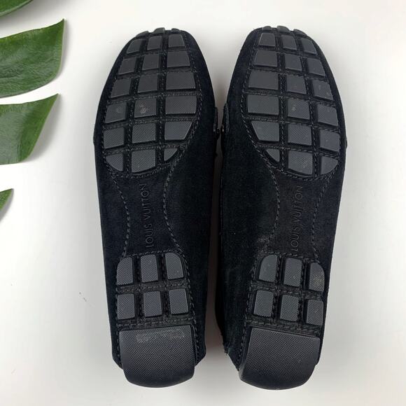 Louis Vuitton Monte Carlo Black Suede Moccasins Driving Shoes Womens 37.5 US 7.5 - Picture 12 of 13